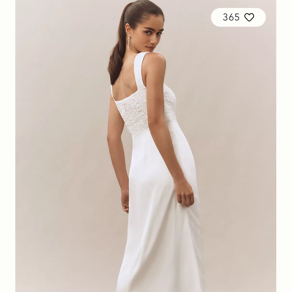 Anthropologie White Bridal Gown